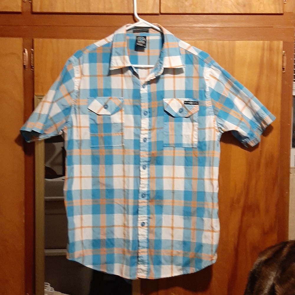 ENYCE plaid button down shirt